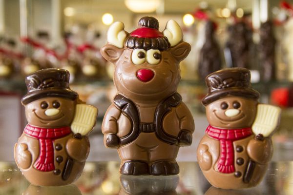 Chocolade voor Kerstmis en Nieuwjaar
